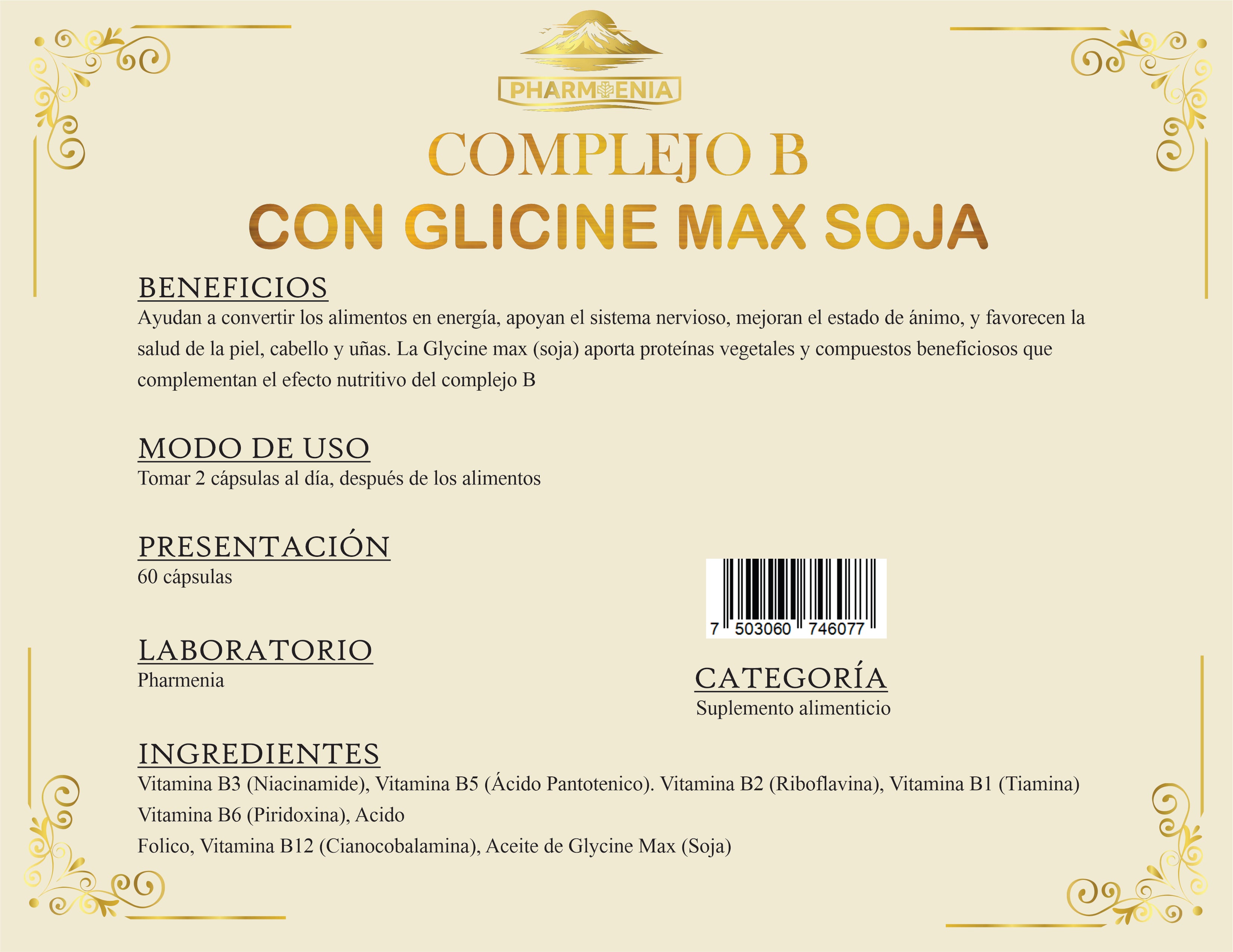COMPLEJO B CON GLICINE MAX SOJA
